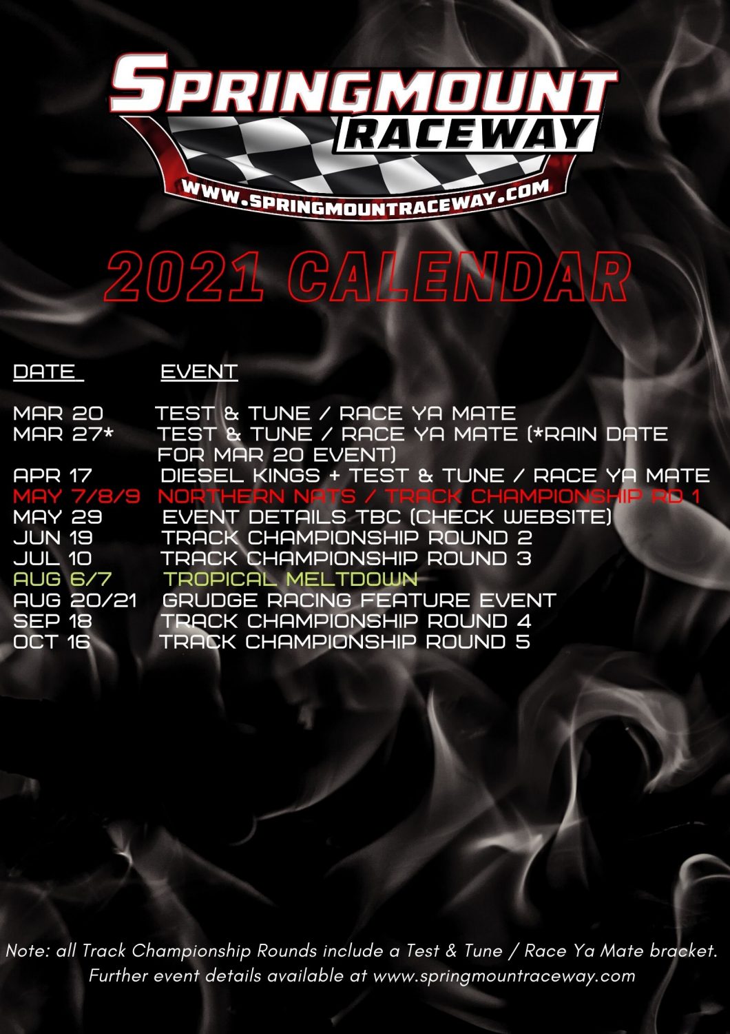 Springmount Raceway Events